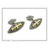 Knights Order of Malta Cross Cufflinks. Johne's order Replica: 18K Gold Filled & Oxidized Silver