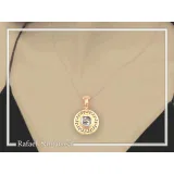 Athenian Owl Coin Pendant: 18k Gold-Filled Sterling Silver Greek Key Necklace