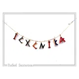 ICXC NIKA Christogram Talisman Beaded Necklace: Multi Color Enamel, 18k Gold Filled Silver