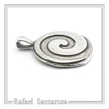 Eternity Symbol Handmade Pendant Oxidized Sterling Silver Spiral Necklace: Greek Museum