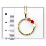 Rose Flowers Alabaster Gems Floral Charm for Girls: Sterling Silver 18K Gold Filled Necklace