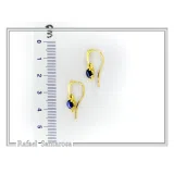 Byzantine Filigree Genuine Lapis Lazuli Delicate Earrings: Sterling Silver 18K Gold-Filled