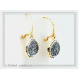 Phaistos Disc Ancient Greek Calendar Earrings: Sterling Silver, 18k Gold Filled, Museum Jewelry