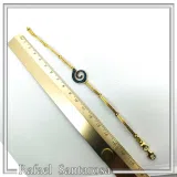 Spiral Sea Blue Enamel Charm Bracelet: Eternity Symbol of Galaxy 18K Gold Filled Silver