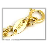 14k Yellow Gold Byzantine Chain - Solid Gold Necklace (45 or 50 cm)