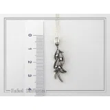 Oxidized Sterling Silver Olive Leaf Pendant: Greek Mythology Peace Symbol Necklace