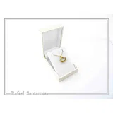 Natural Sky-Blue Topaz Pendant: Floral Bezel 18K Gold-Filled Sterling Silver Charm