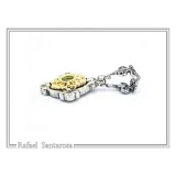 Genuine Peridot Byzantine Style Drop Necklace: Oxidized and 18K Gold Filled Sterling Silver