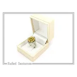 Natural Peridot Byzantine Ring: Oxidised and Gold-Filled Filigree Sterling Silver Statement Ring
