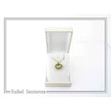 Natural Sky-Blue Topaz Pendant: Floral Bezel 18K Gold-Filled Sterling Silver Charm