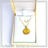 Chi Rho Jesus Christ Religious Pendant: 18k Gold Filled Sterling Silver Orthodox Catholic Charm