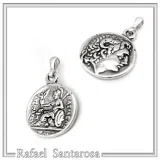 Ancient Greek sterling silver tetradrachm pendant with deified Alexander the Macedon, Lysimachus coin museum replica