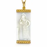 Athena Goddess Acropolis Museum Marble Pendant: 18K Gold-Filled Sterling Silver Replica
