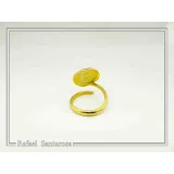 Sea Blue Transparent Enamel Adjustable Ring: Sea Rock Design Sterling Silver 18K Gold Filled