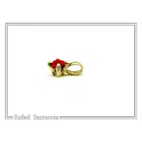 Rose Flower Pendant: Handmade Sculptured Alabaster and 18K Gold-Filled Sterling Silver Necklace
