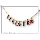ICXC NIKA Christogram Talisman Beaded Necklace: Multi Color Enamel, 18k Gold Filled Silver