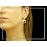 Genuine Lapis Lazuli Ancient Greek Style Earrings: 18K Gold-Filled Sterling Silver, Museum Jewelry
