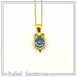 Lapis Lazuli Sterling Silver Necklace: 18K Gold-Filled Filigree, Pearl, Garnet, Peridot, Amethyst, Topaz