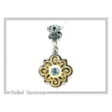 Genuine Peridot, Amethyst, Topaz, Pearl or Garnet Byzantine Necklace: Oxidized and Gold Filed Silver