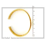 Greek Key Meander Design Adjustable Cuff Bracelet: Sterling Silver 18K Gold Filled