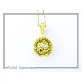 Genuine Lapis Lazuli Greek Filigree Pendant: Sterling Silver 18K Gold Filled Natural Pearl Necklace