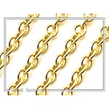 14k Yellow Gold Byzantine Chain - Solid Gold Necklace (45 or 50 cm)