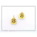 Genuine Lapis Lazuli Ancient Greek Style Earrings: 18K Gold-Filled Sterling Silver, Museum Jewelry
