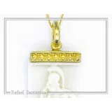 Athena Goddess Acropolis Museum Marble Pendant: 18K Gold-Filled Sterling Silver Replica