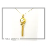 Ionian Column Pearl Necklace: 18K Gold-Filled Sterling Silver Greek Museum Inspired