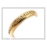 18k Solid Gold Jesus Have Mercy on Me Prayer Ring: Handcrafted Christian Wedding Band