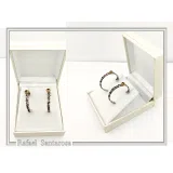 Natural Red Garnet Byzantine sculpture decorated Hoop Earrings: Oxidized & 18K Gold Filled Sterling Silver