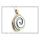 Spiral of Eternity Necklace: Milkyway Symbol Oxidized & 18K Gold Filled Sterling Silver Pendant