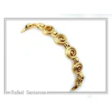 Ancient Greek Handmade Spiral Beaded Bracelet: Sterling Silver 18K Gold Filled Eternity Symbol Jewelry