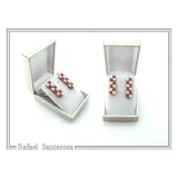 Rose Flowers alabaster gems pave Earrings: Sterling Silver Gold-Filled Floral Studs