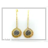 Athena Owl Tetradrachm Greek Coin Dangle Drop Earrings: Museum Replicas Oxidized & Gold-Filled Silver