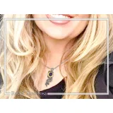 Natural Lapis Olive Leaf Pendant Floral Necklace: Oxidized Sterling Silver 18K Gold Filled Bezel