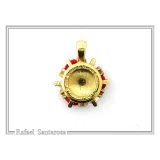 Handmade Alabaster Rose Flowers Necklace: Sterling Silver 18K Gold Filled Floral Pendant