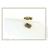 Byzantine Religious Cross Cufflinks: Oxidized & 18k Gold Filled Filigree Sterling Silver Christian cufflinks