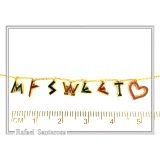 Personalized Names and Words Necklace: 18k Gold Filled Sterling Silver Enamel Colored Charm