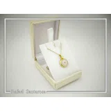 Marble Greek Macedonian Sun Symbol Necklace: Ancient Greek Museum 18K Gold-Filled Silver Pendant