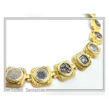 Ancient Greek Coin Replicas Beaded Necklace: 18K Gold-Filled Sterling Silver, Museum Jewelry