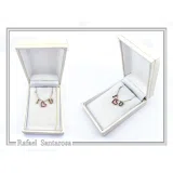 Personalized "I Love You" Red Heart Necklace: Sterling Silver 18K Gold Filled, Red Enamel