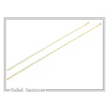 14k Yellow Gold Byzantine Chain - Solid Gold Necklace (45 or 50 cm)