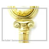 Greek Temple Column Natural Pearl Earrings: 18K Gold Filled Sterling Silver, Greek Museum Jewelry