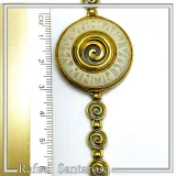 Ancient Greek Prayer to Sun Sculptured on Marble: 18K Gold Filled Silver Spiral Bracelet