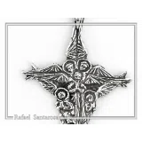 Byzantine 7 angels cross talisman, angel guardian, Greek orthodox Christian cross pendant