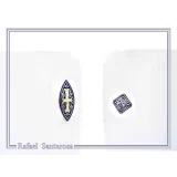 Knights Order of Malta Cross Cufflinks. Johne's order Replica: 18K Gold Filled & Oxidized Silver