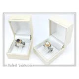 Natural Lapis or Pearl Floral Olive Branch Ring: Oxidized Sterling Silver Gold Filled Filigree