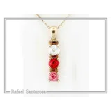 Sterling Silver Rose Flower Pendant Necklace: 18K Gold Filled Floral Jewelry