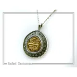 Jesus Christ Victorious Necklace: 18K Gold Christogram & Oxidized Sterling Silver. ICXC NIKA Orthodox Prayer.